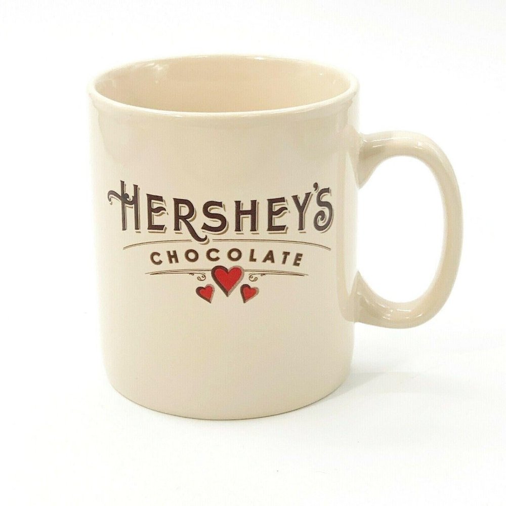 Hersheys Chocolate Lover Coffee Mug Oversize 24 oz Hearts Galerie Double Sided